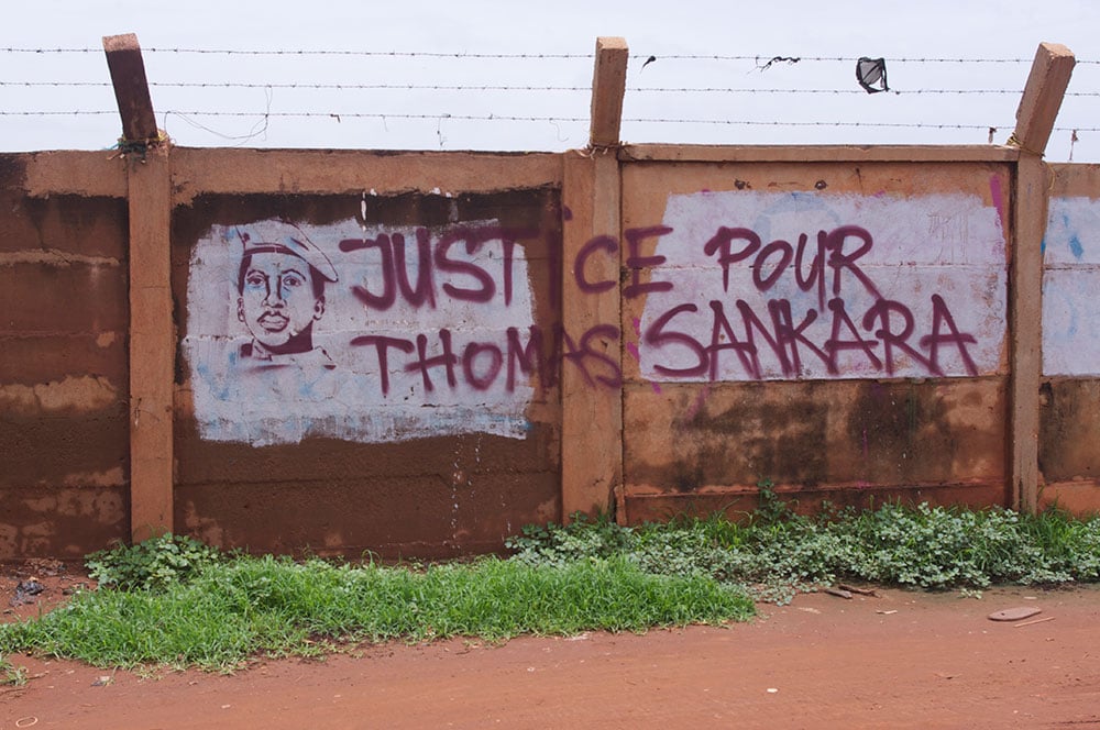 Graffiti in support of Thomas Sankara in Ouagadougou. Image: Sophie Cohen