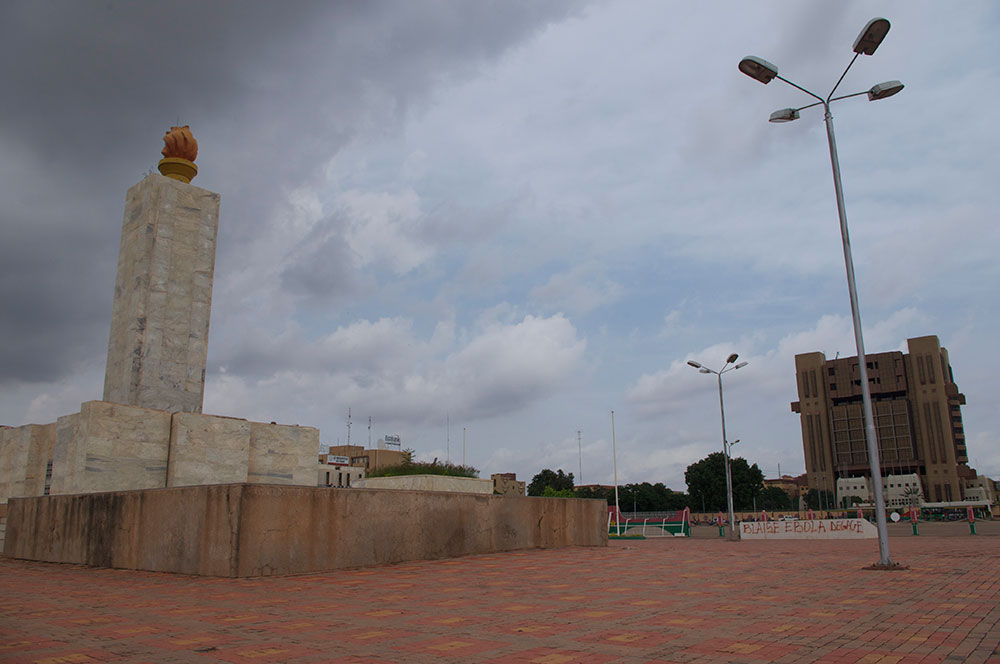 “Get lost, Blaise Ebola!” — graffiti on Place de la Révolution, Ouagadougou. Image: Sophie Cohen