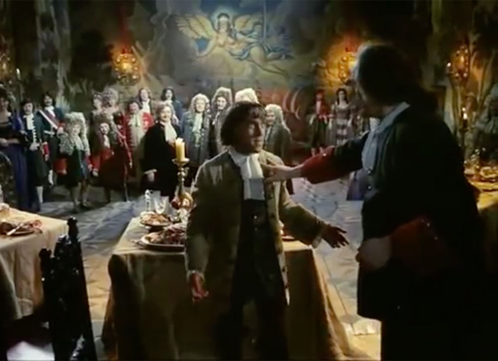 Aleksei Petrenko as Peter the Great and Vladimir Vysotsky as Gannibal in Aleksandr Mitta’s How Tsar Peter the Great Married Off His Moor (1976)