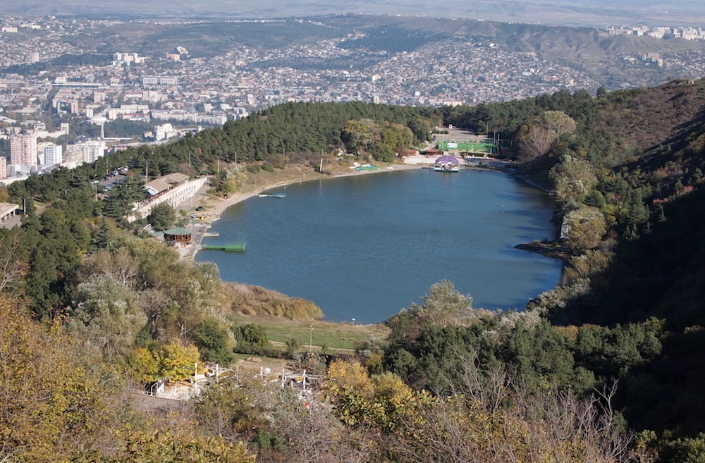 Turtle Lake looks out over the Georgian capital. Image: DDohler under a CC licence