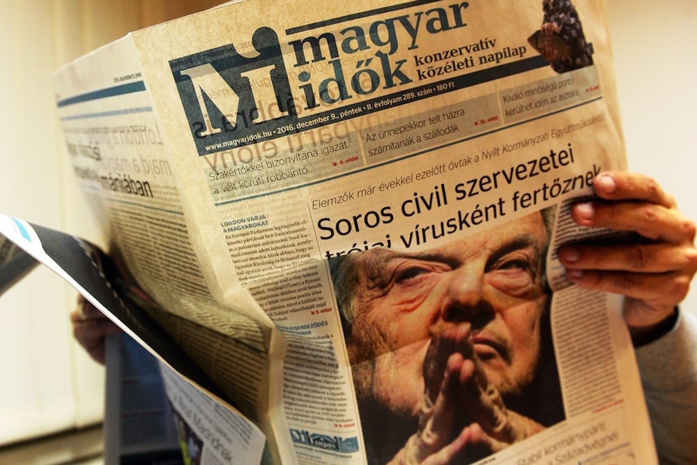 The Magyar Idők newspaper is fiercely pro-government and has been the source of many initial attacks on cultural figures. Image: Nepszava.hu