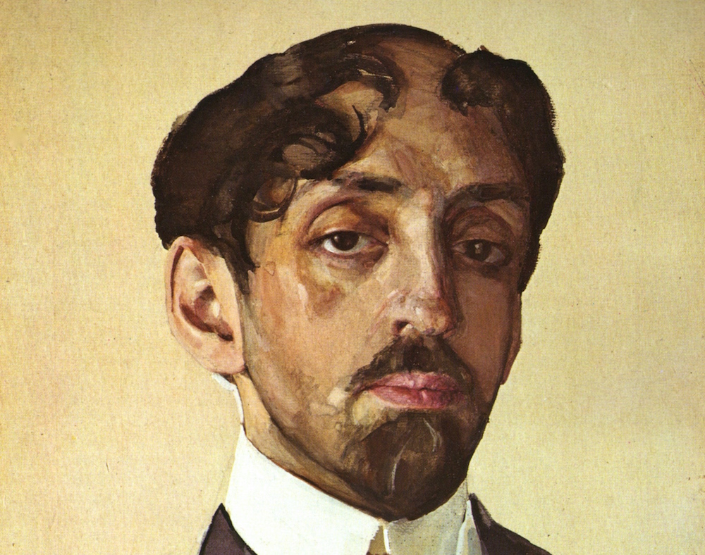 Portrait of Mikhail Kuzmin by Konstantin Somov (1909)