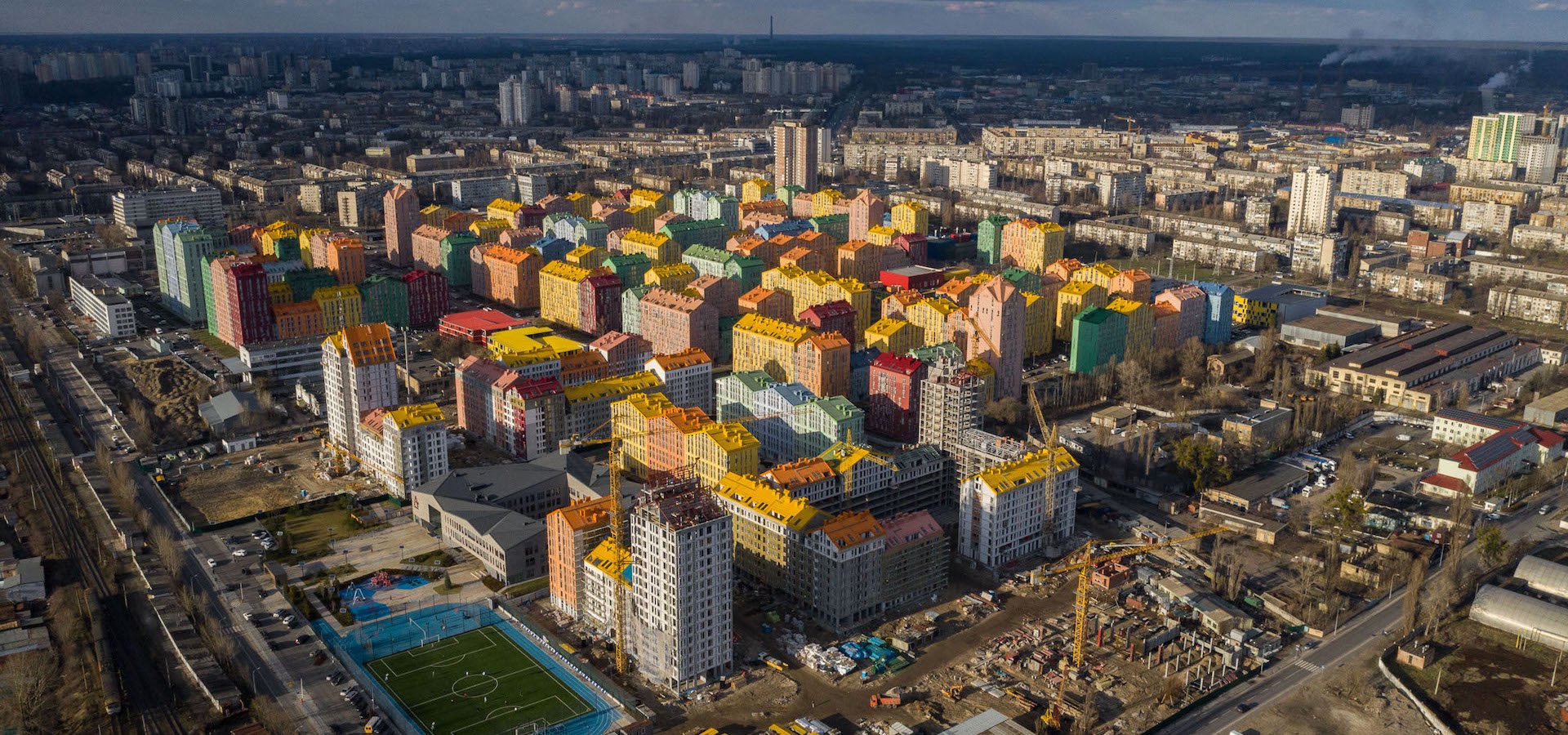 A nation’s tensions are laid bare in Kyiv’s colourful city-within-a-city. Welcome to Comfort Town