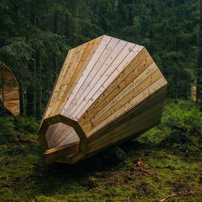 Estonian architecture students build forest megaphones