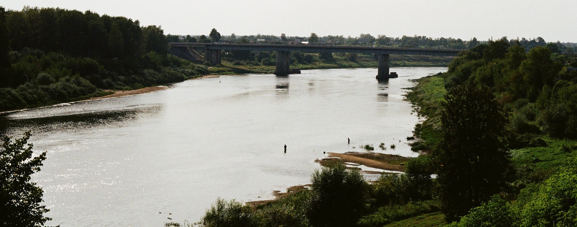 A sunbather by the Dvina River in Polotsk