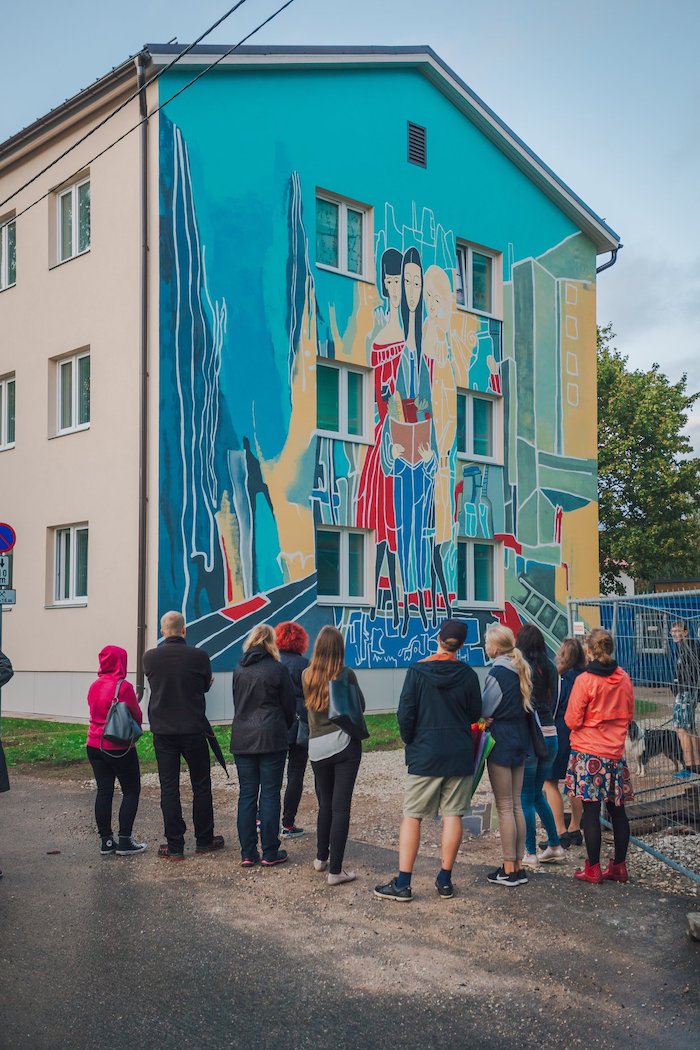 The team hopes the murals will draw people to the area.