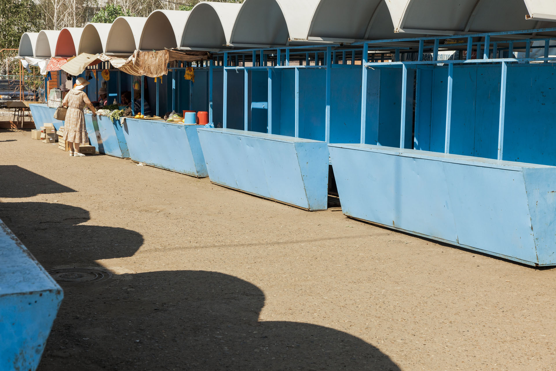 The market in Kamskie-Polyani, mostly empty like the rest of the city. Currently about 20,000 people live in this city with an infrastructure for 140,000 making it feel like a ghost town