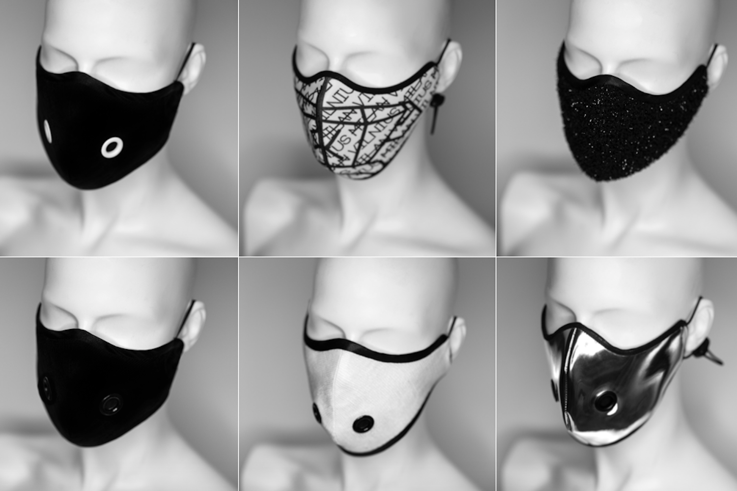 Robert Kalinkin's collection of fashion face masks, “Keep The Distance”