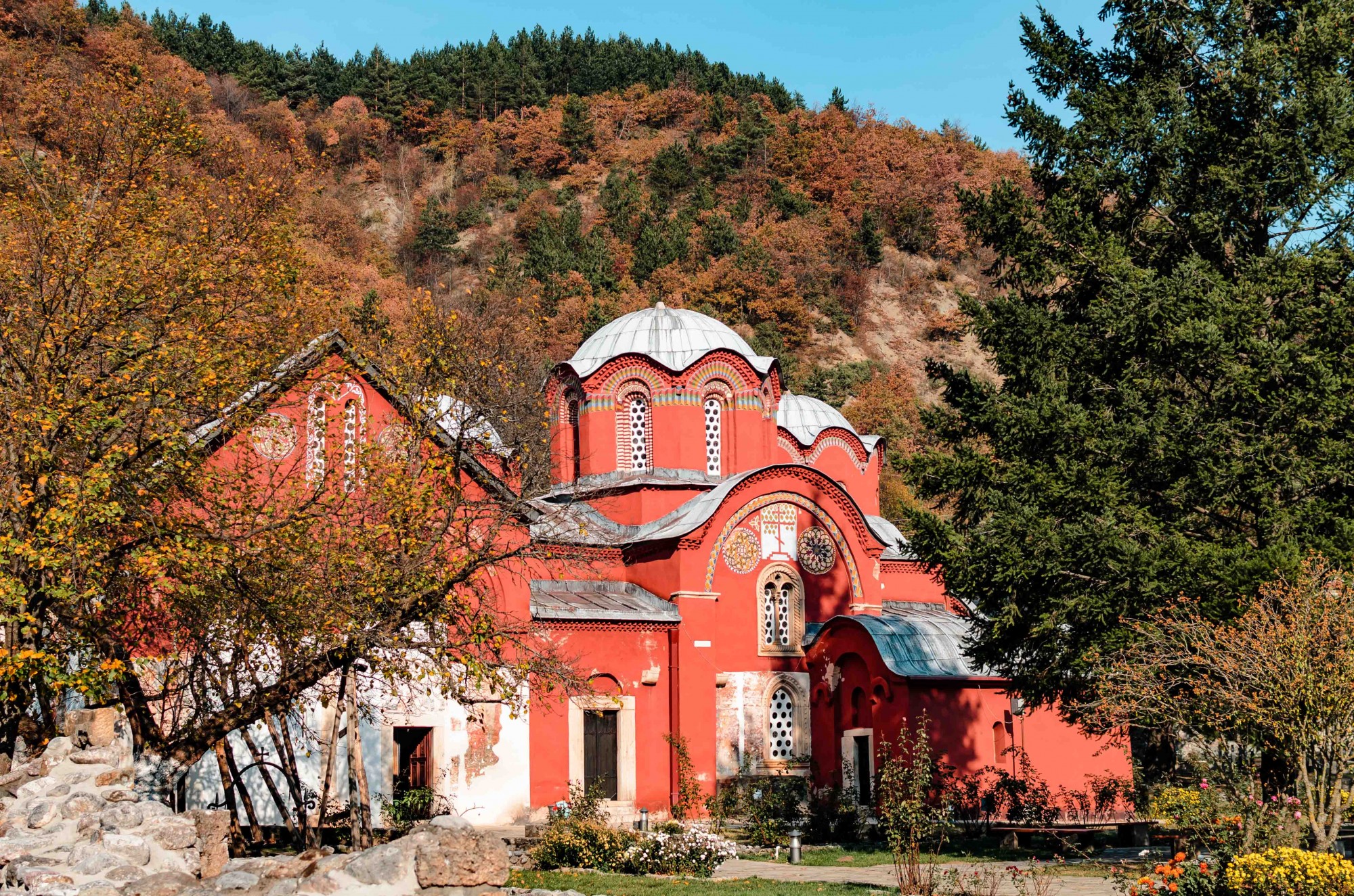 The Patriarchate of Peć Orthodox monastery outside of Peja