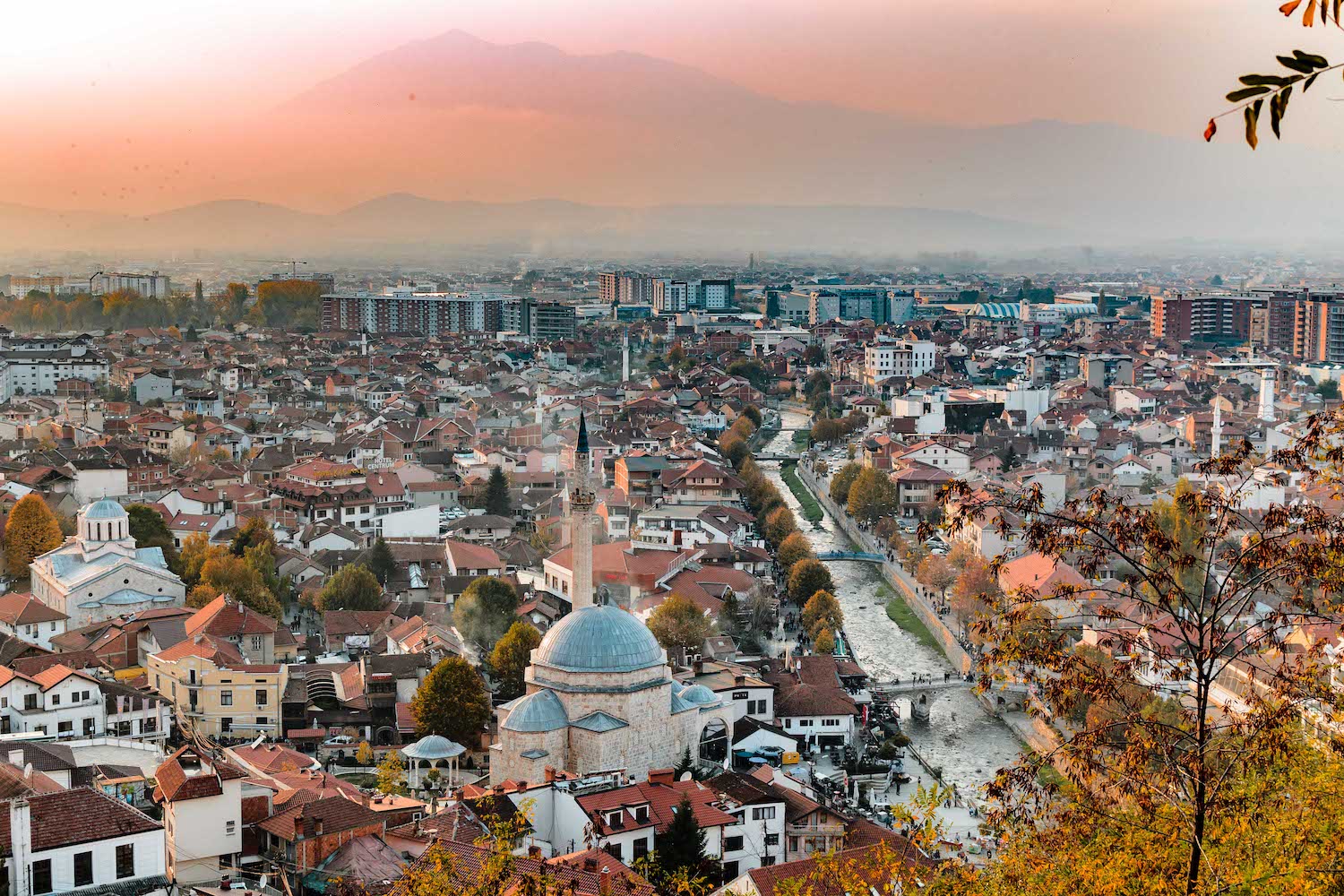 View of Prizren from Prizren fortress.