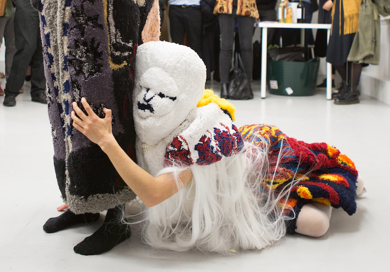 Step into the outlandish world of wearable carpet sculptures, where Slavic mythical characters come alive