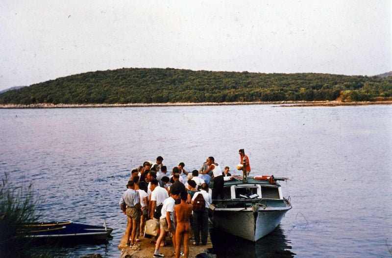 Tourists at Koversada in 1961. Image courtesy of Jerko Sladoljev