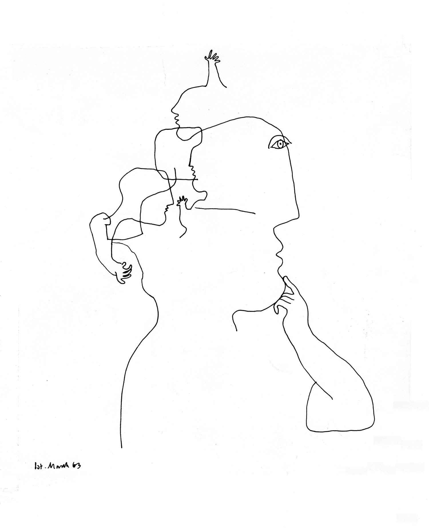 Franciszka Themerson, [Traces] thinking head (1963)
