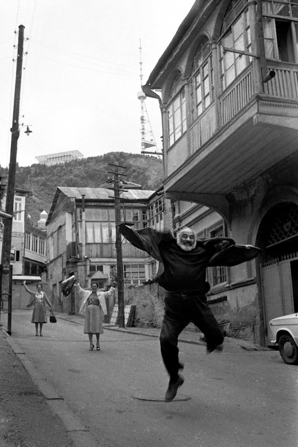 Flying by Yuri Mechitov, photographed in Tbilisi in 1981. Image courtesy of the Parajanov Museum in Yerevan.
