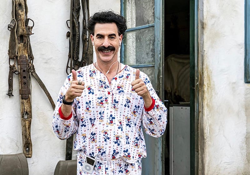 A still from Borat: Subsequent Moviefilm, (2020)
