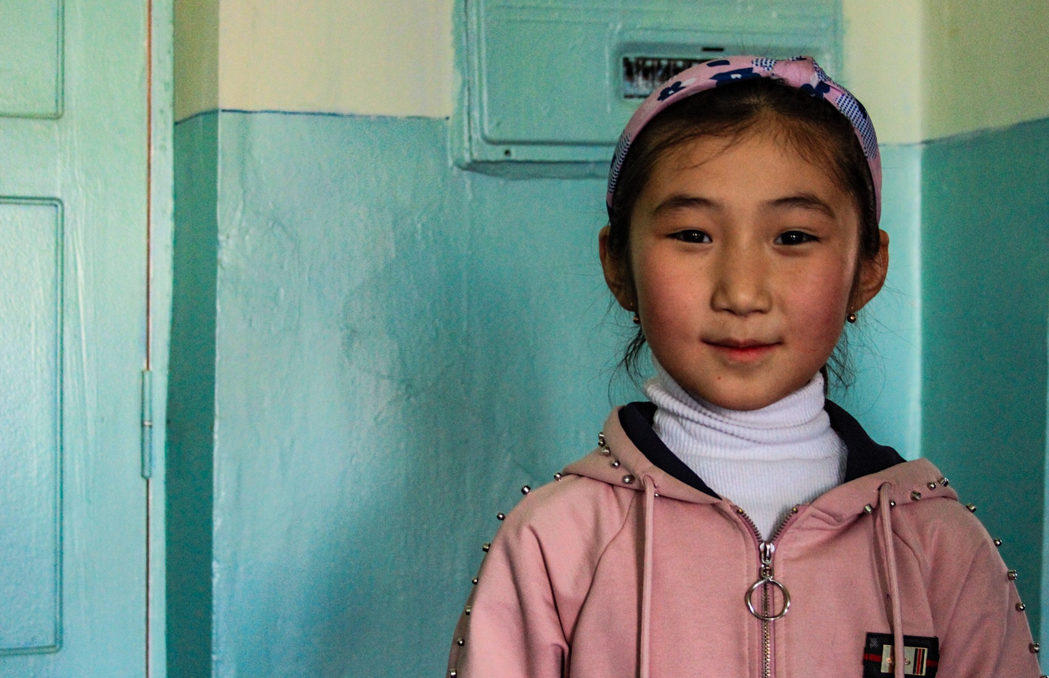A schoolgirl in Osh, Kyrgyzstan