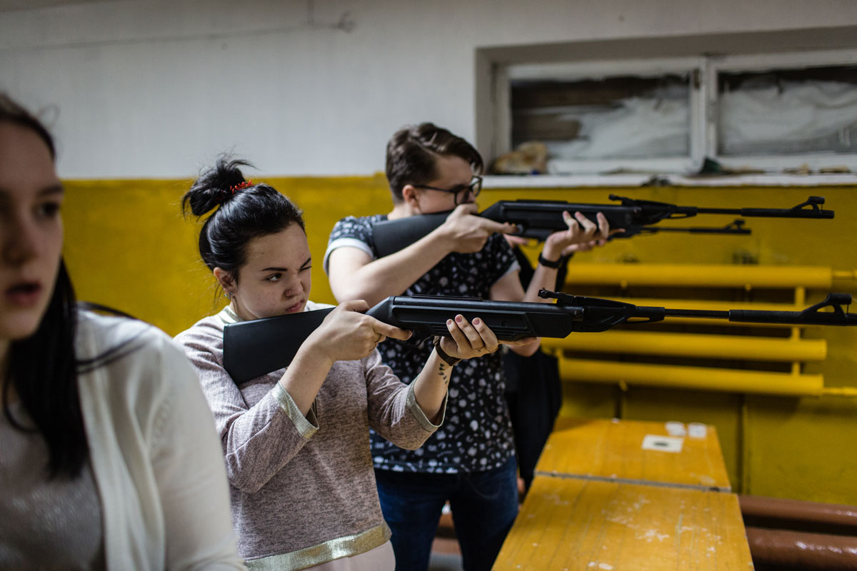  Shooting practice at Vorkuta Mining College