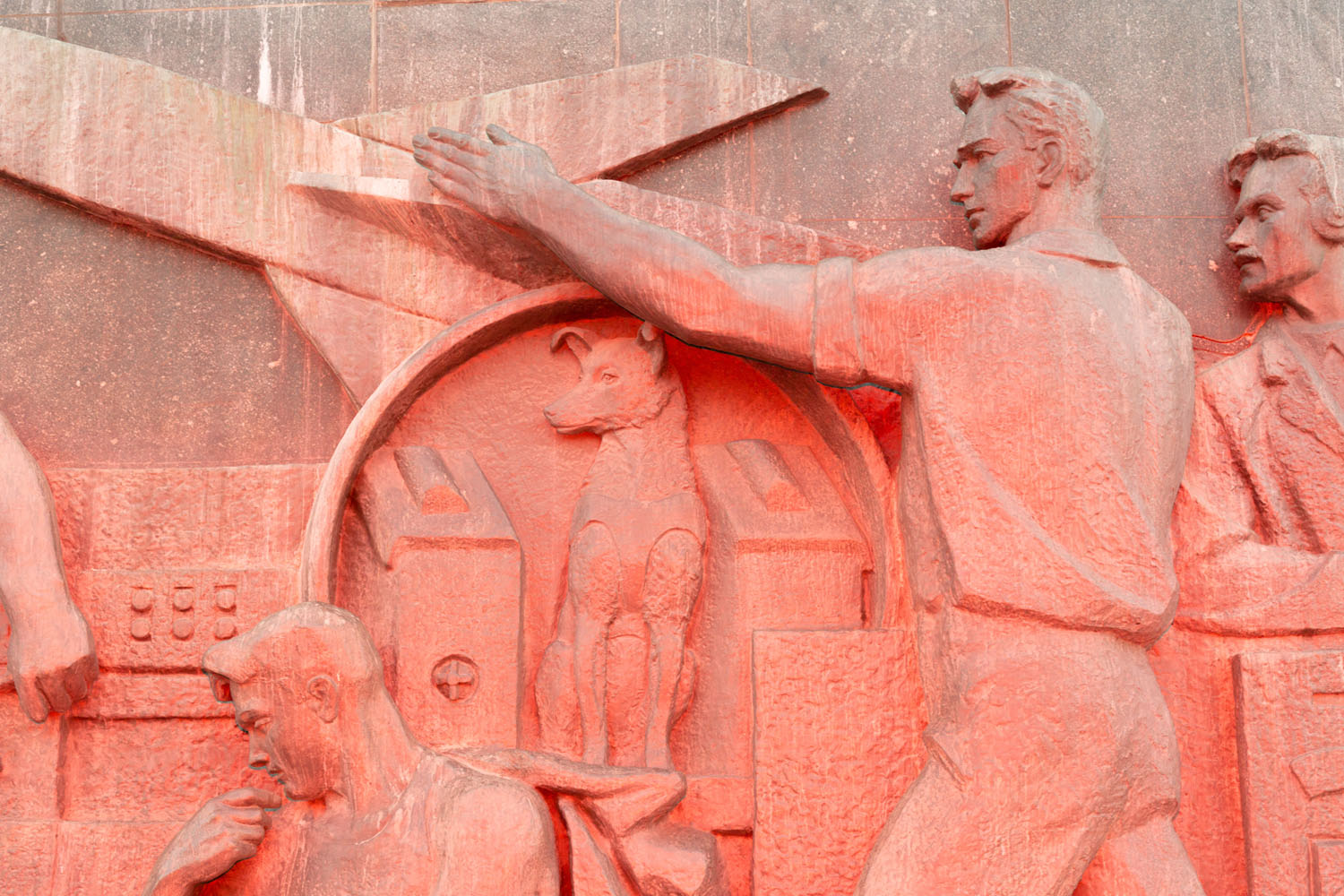 Bas-relief from the Monument to the Conquerors of Space, Moscow.