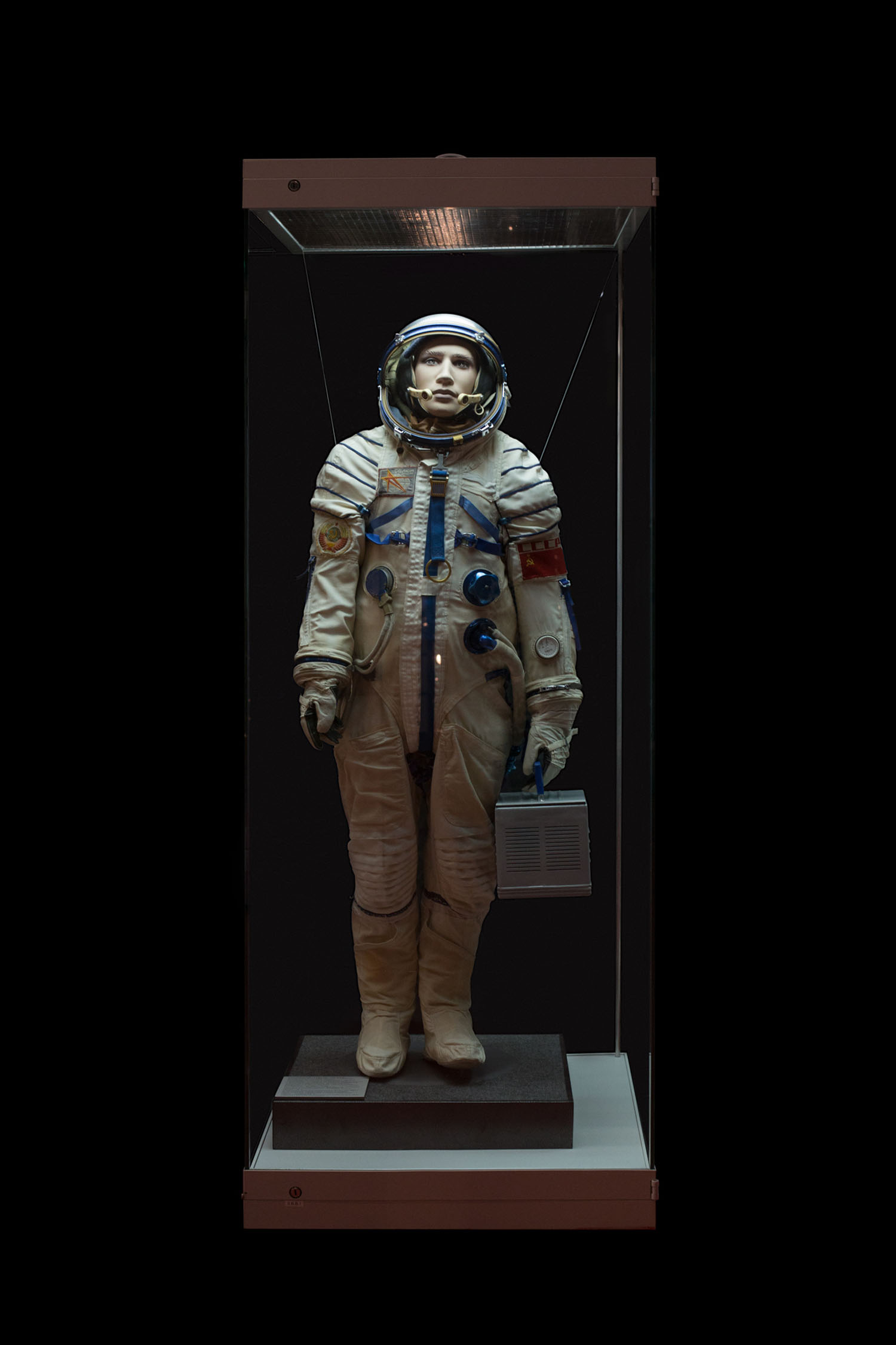 Cosmonaut at the Museum of Cosmnautics, Moscow.