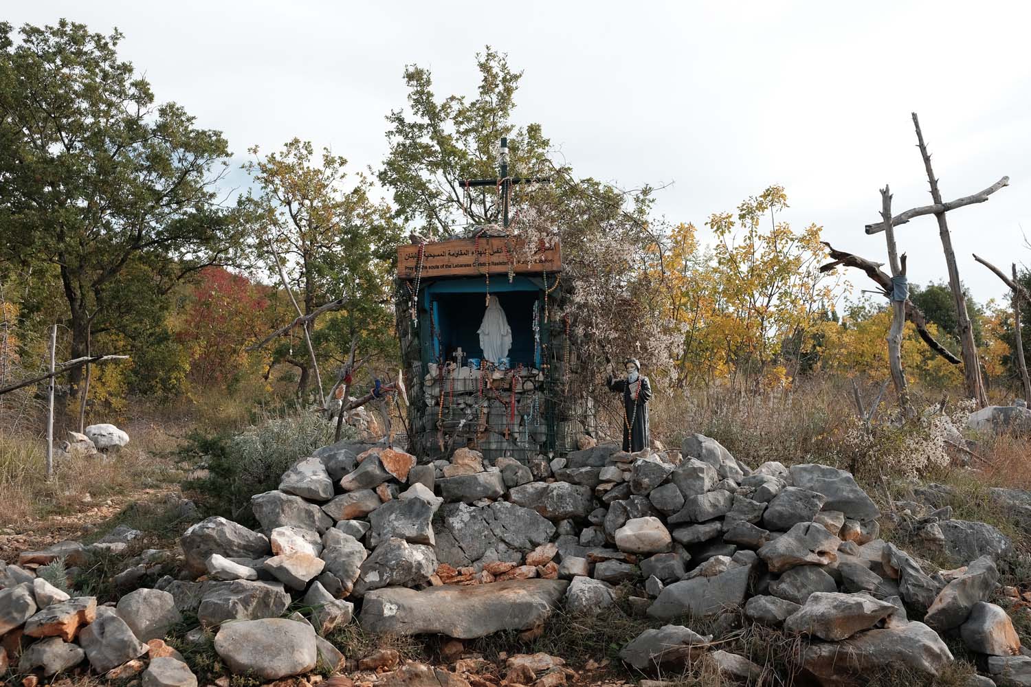 A shrine on Apparition Hill.