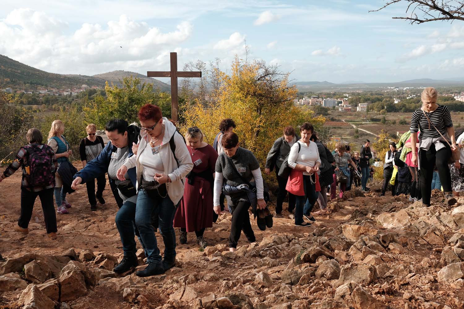 The path towards Apparition Hill in Medjugorje, November 2019.