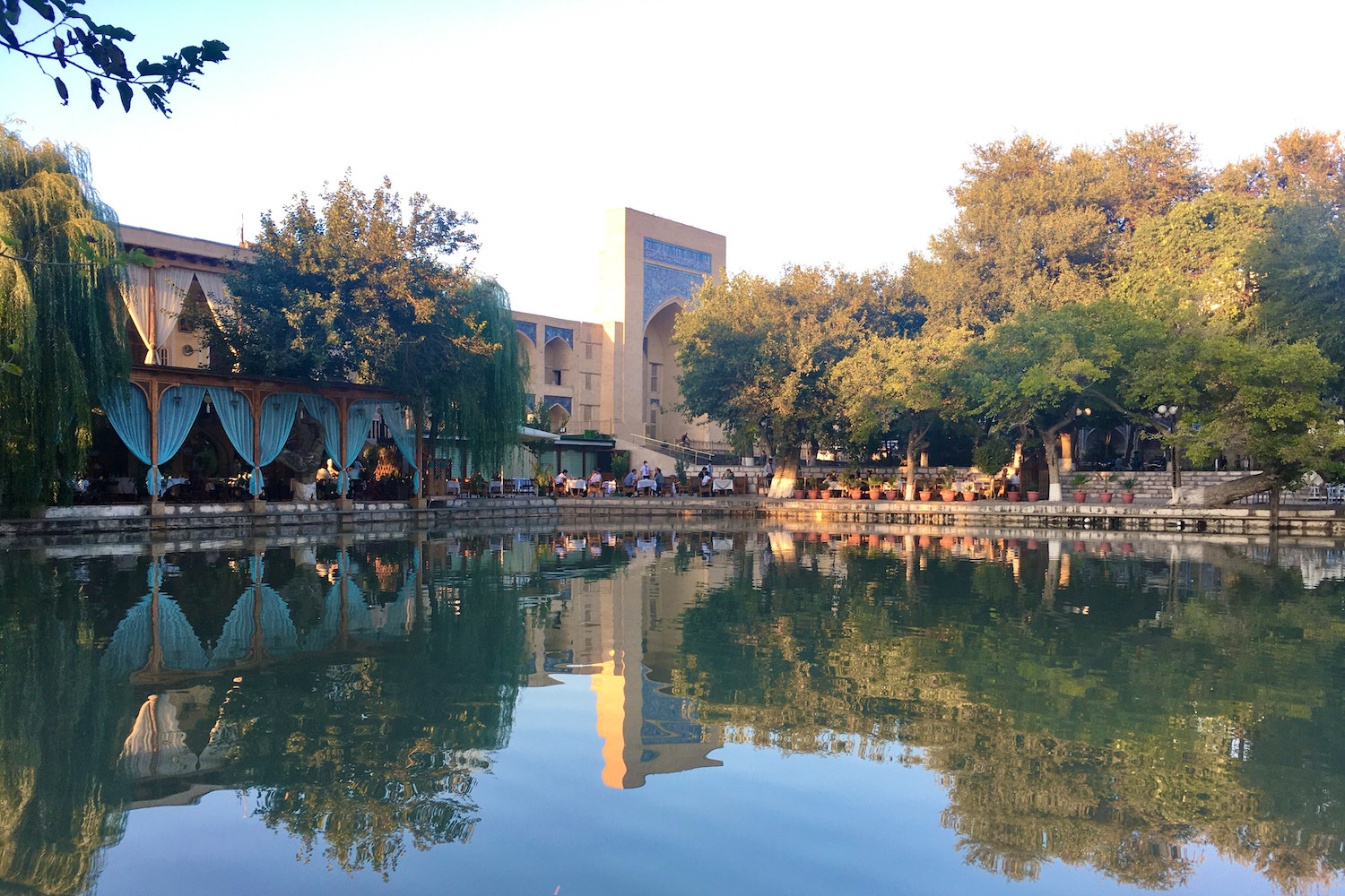 Bukhara's Labi Hovuz Plaza. Image: Abdy Ta/Unsplash under a CC licence 