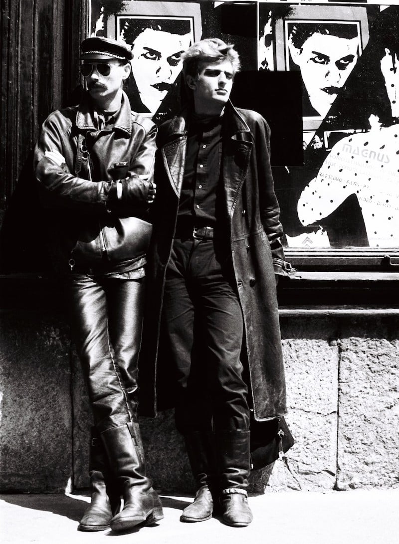Borghesia and Magnus outside the ŠKUC in 1984. Image: Jane Štravs
