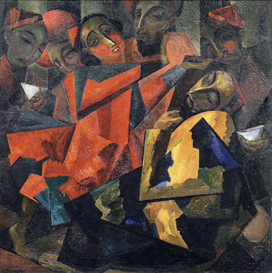Alexander Volkov. Dance. 1924. Oil on plywood. Collection of Yakov Rubinstein. Currently in the collection of Valery Dudakov and Marina Kashuro.