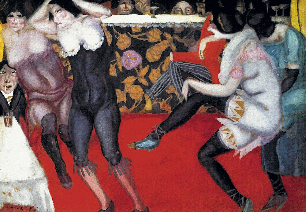 Boris Grigoriev. At the Cabaret. 1913. Tempera on cardboard. Collection of Nikolai Timofeev. Currently in the collection of KGallery, Saint Petersburg