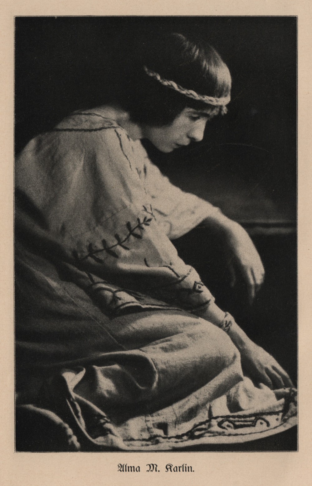 A photo of Karlin published in her book, The Lonely Journey