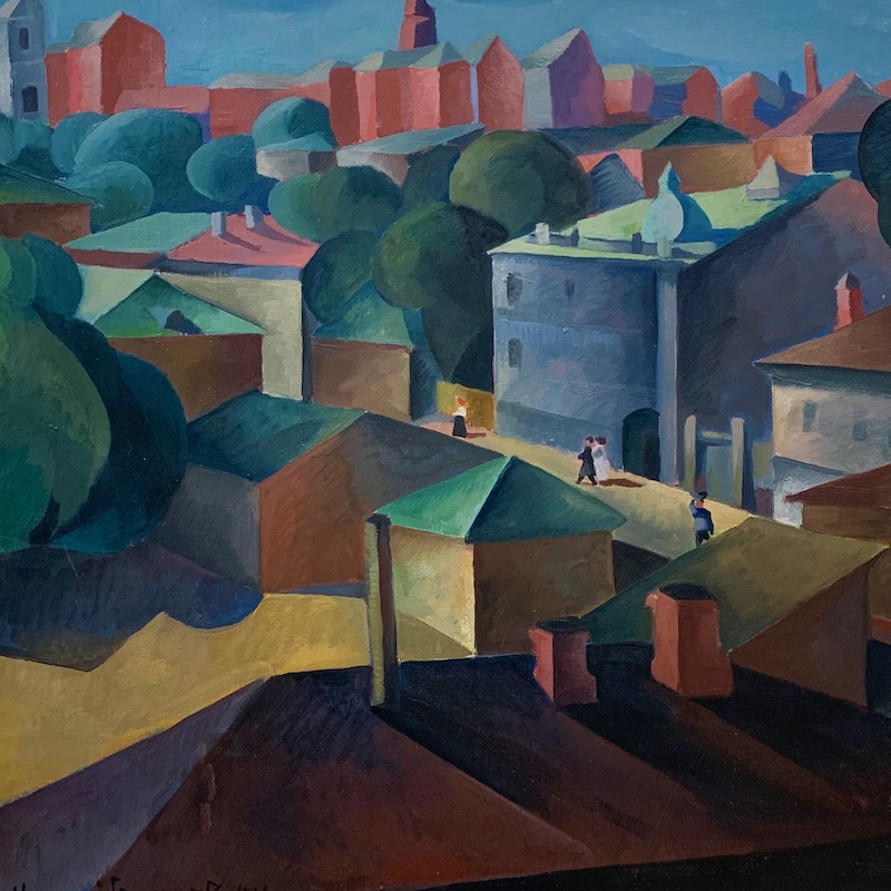 "City" (1919) by Nikolay Grigoriev. Currently on display at the Nukus Museum