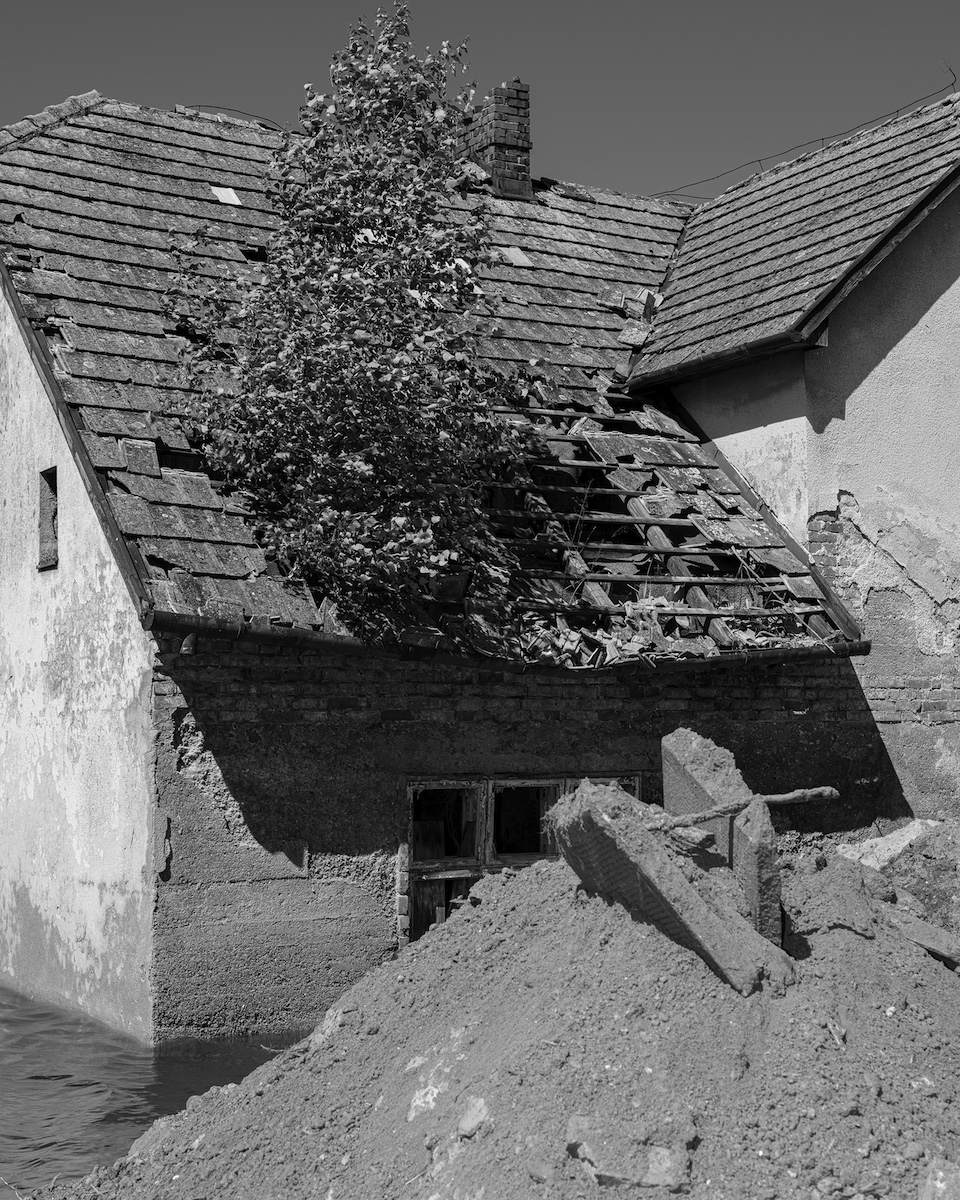 Sometimes the ground drops so much that the buildings are flooded by groundwater