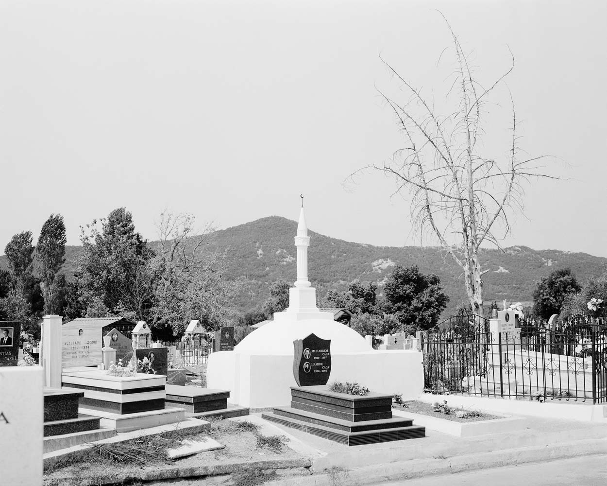 A tomb in the Tirana cemetery converted from an old military bunker