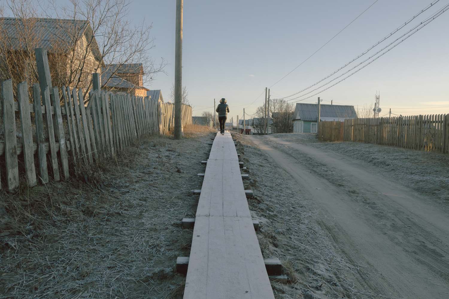 In Kuzomen, a walking trail was made for the convenience of local residents.