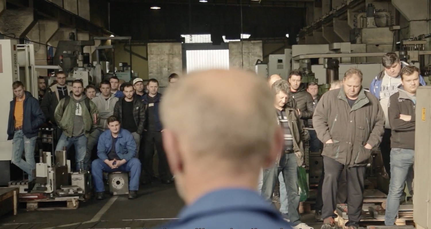 A still from Factory to the Workers (2021), dir: Srđan Kovačević 