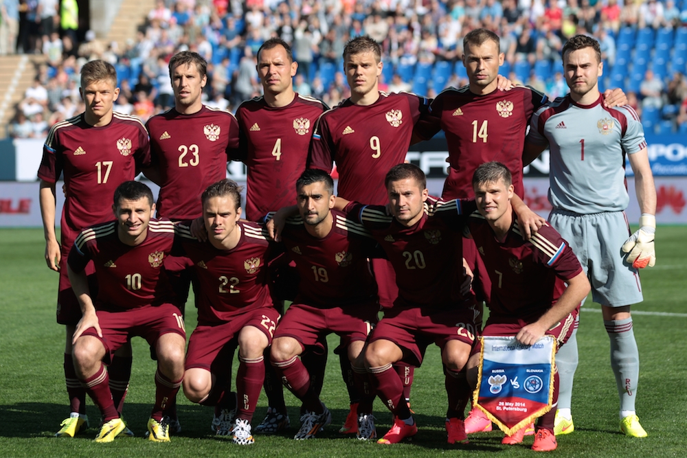 Russia national football team. Photograph: RIA Novosti