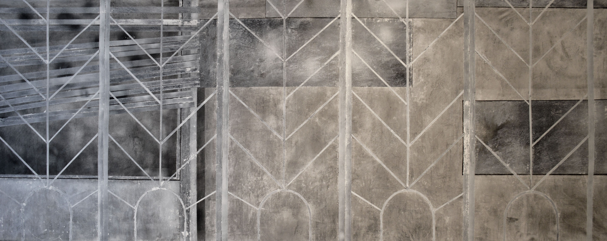 From the Glimmer series, 2021. Through the exploration of the marginal parts of the city, the artist captures fragments and motifs that become a glimmer abstraction