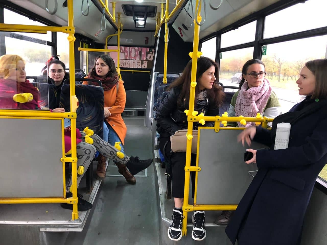 Once on a Bus, 2019. Art Weekend public programme, St Petersburg. Curator: Anna Zavediy. Here, a bus becomes a safe space where a therapeutic exchange of doubt and shame is possible