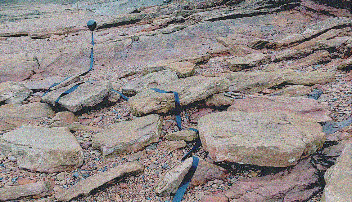 Drop up. Land art installation in Portishead, 2017