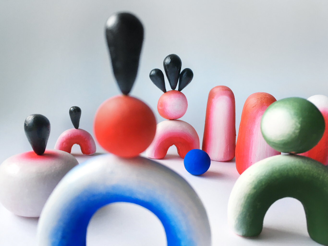 Sketches for sculptural groups, 2019