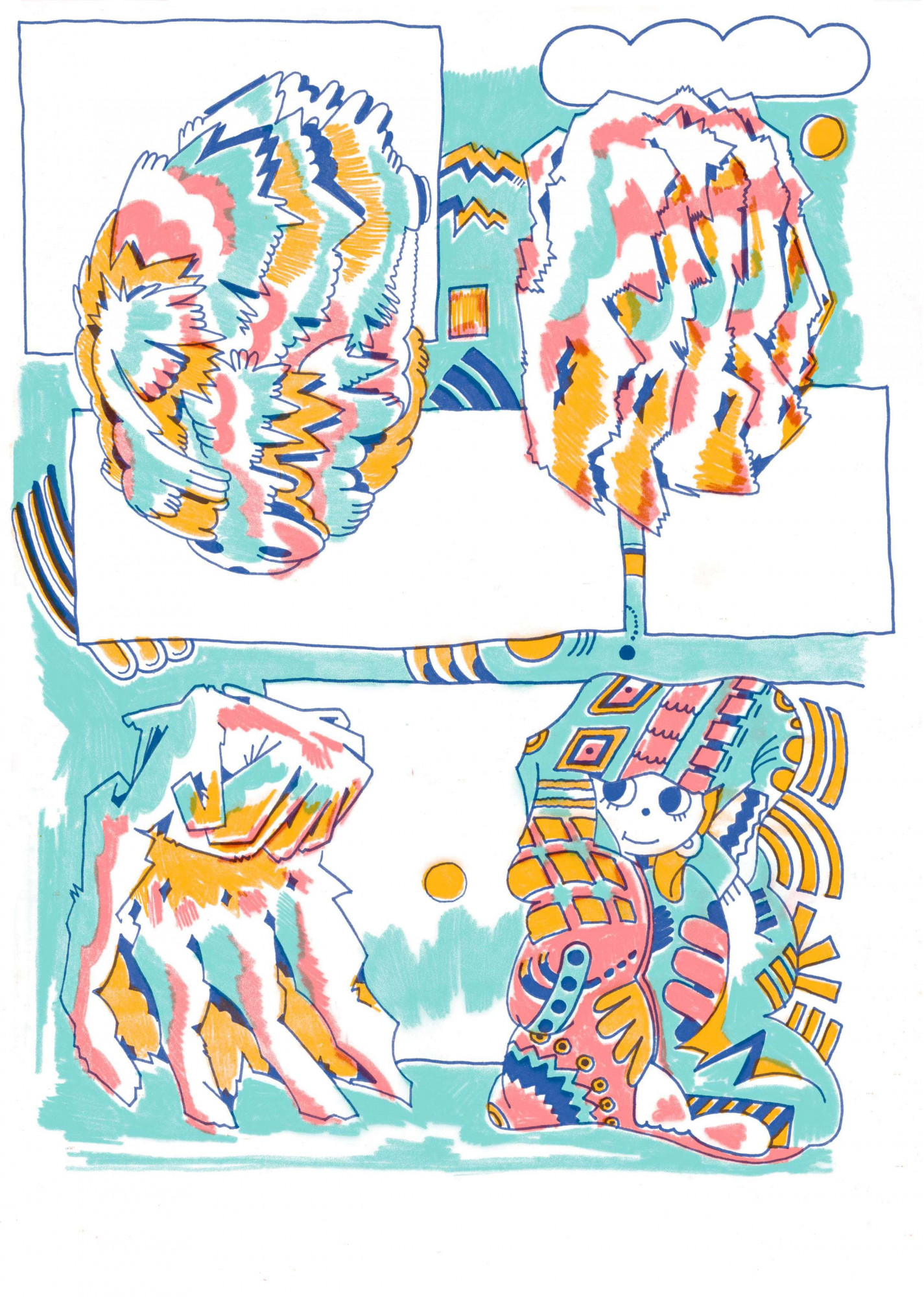 I Feel It Starts Again, 2020. Graphic novel made at Pumpkin remote art residency, hosted and published by Perfectly Acceptable Press (Chicago, US)