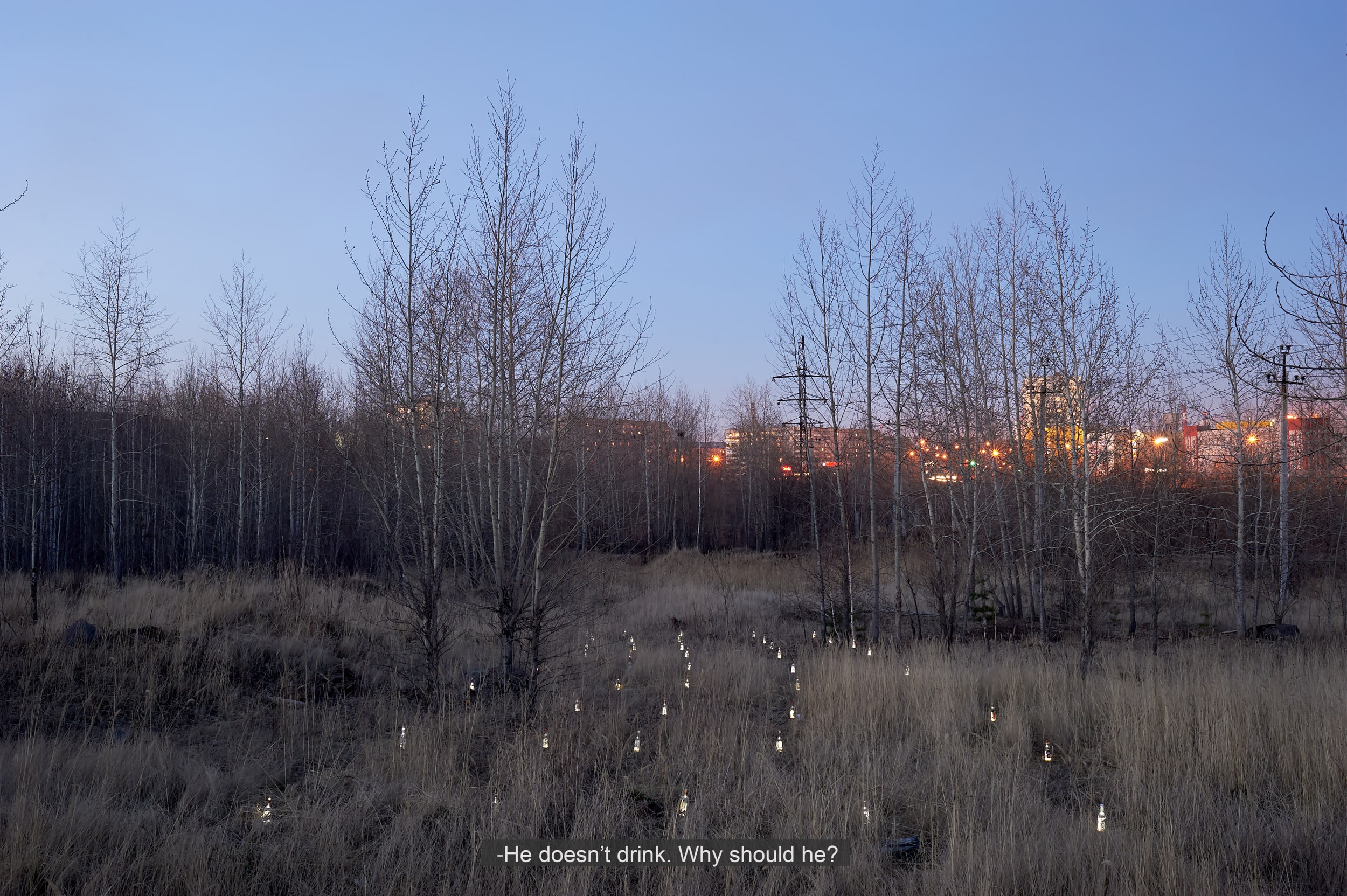 From the project The Place Where I Used to Skip School, 2019. Bringing personal history into a public space, Vinogradov creates interventions into the landscape based on local residents’ and his own memories of the times when he was in school