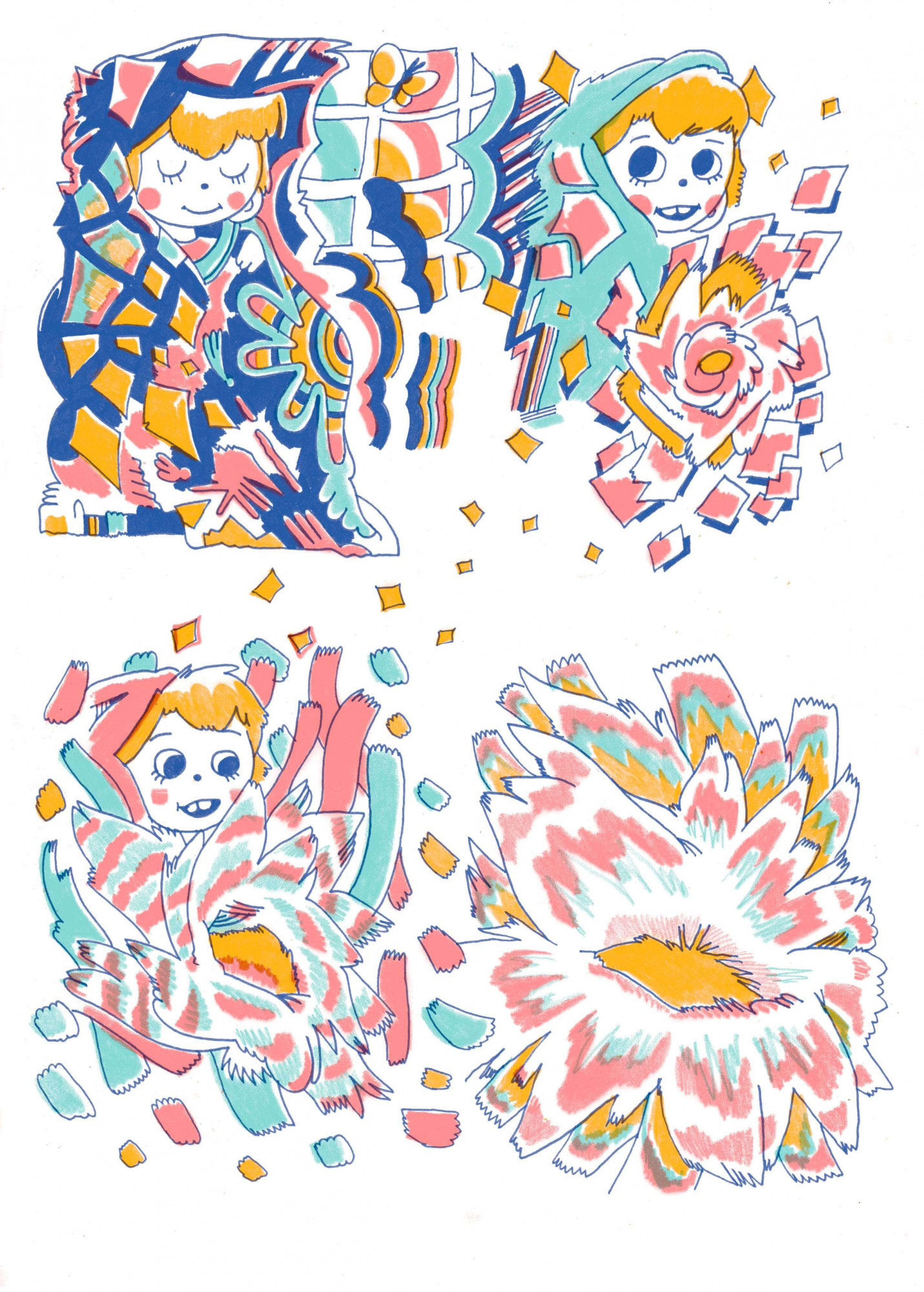 I Feel It Starts Again, 2020. Graphic novel made at Pumpkin remote art residency, hosted and published by Perfectly Acceptable Press (Chicago, US)