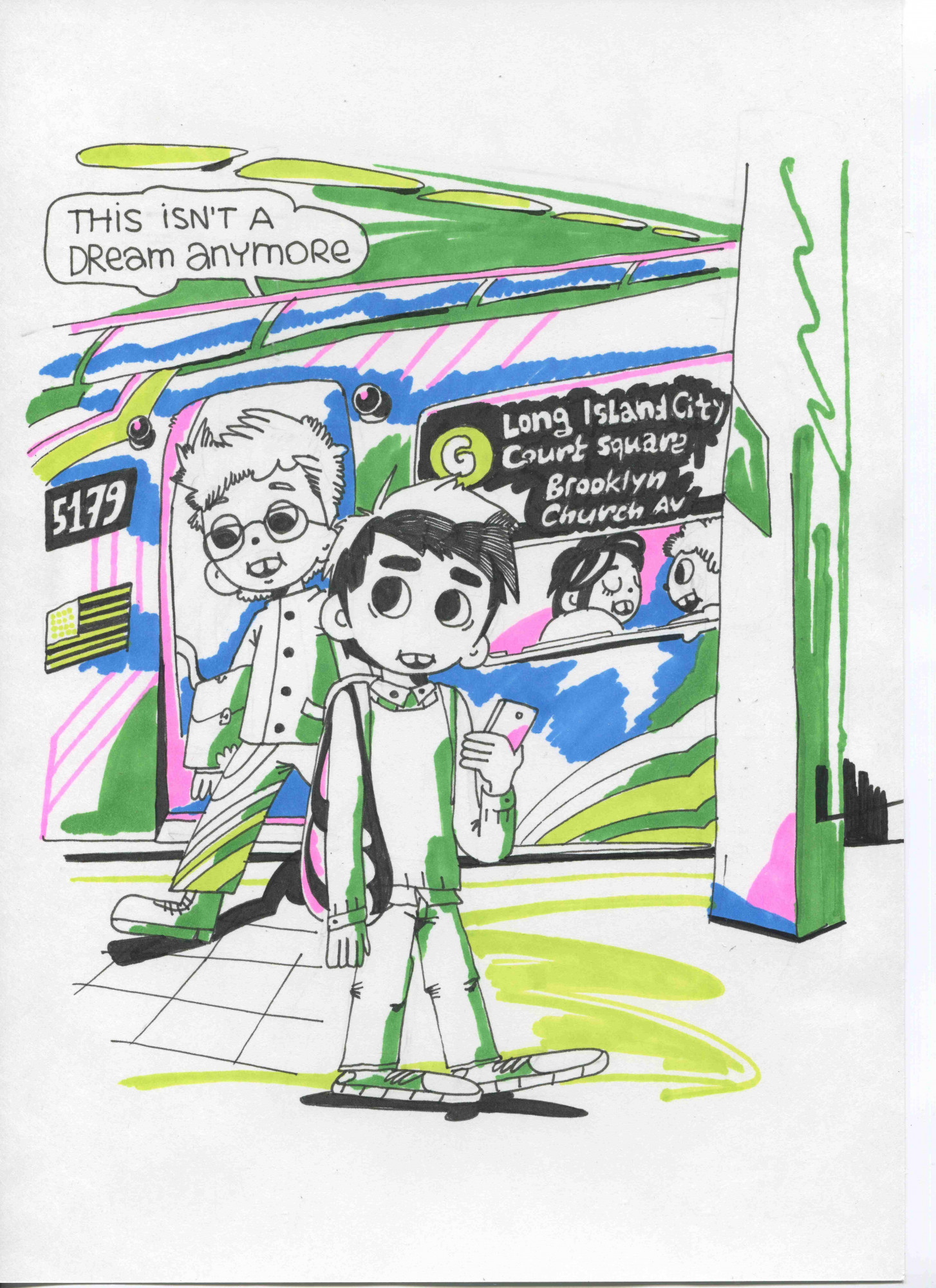 Page from a story contributed to the Rescue Party project organised by the Desert Island independent comic book store in Brooklyn
