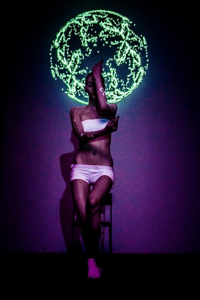 Mindcontrolled Mioperfomance, 2015. This performance reflects on the problem of the integration of new technologies and its boundaries