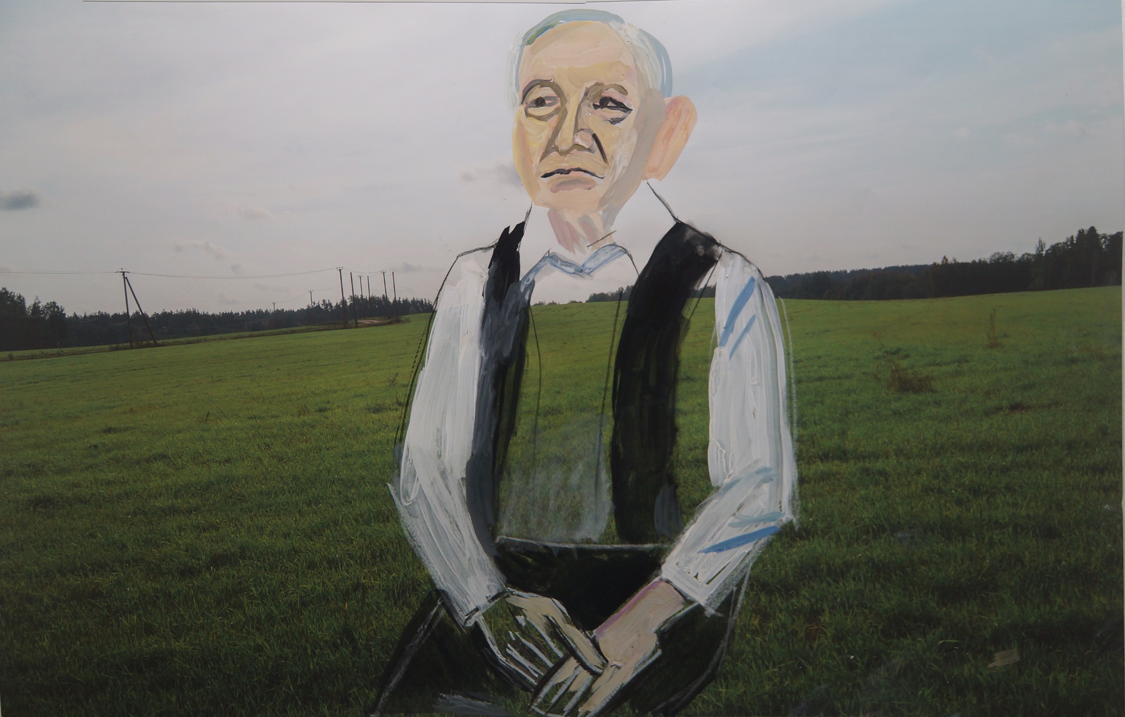 From the Home in Karelia project, 2015. Golant portrays Markku wearing his father’s wedding vest