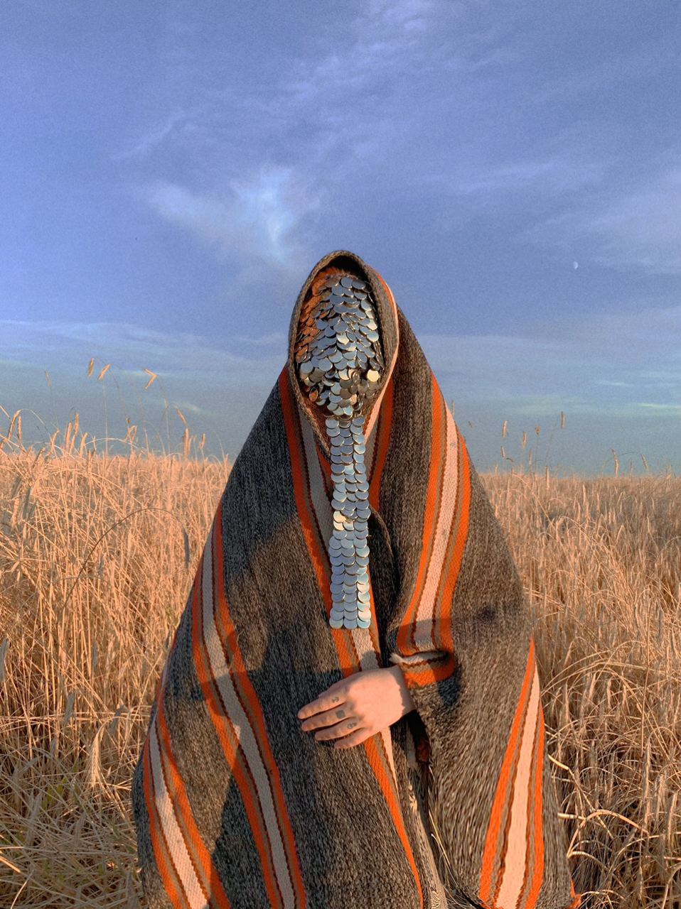 Sukhalna Uksa (“Lost Coins”), 2020. Osipova used authentic jewellery and pieces of costume made by her ancestors, but a lot of it was lost. This work is a reflection on such loss