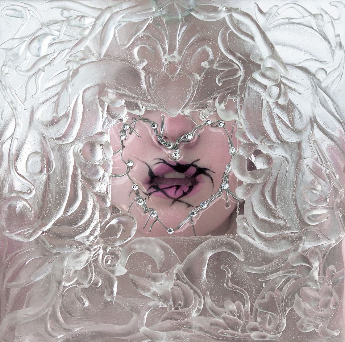 Conflict Heart. From the Conflict project, 2020. In this work, Berkutova used refined forms reminisicent of the Baroque style to emphasise the generational conflict