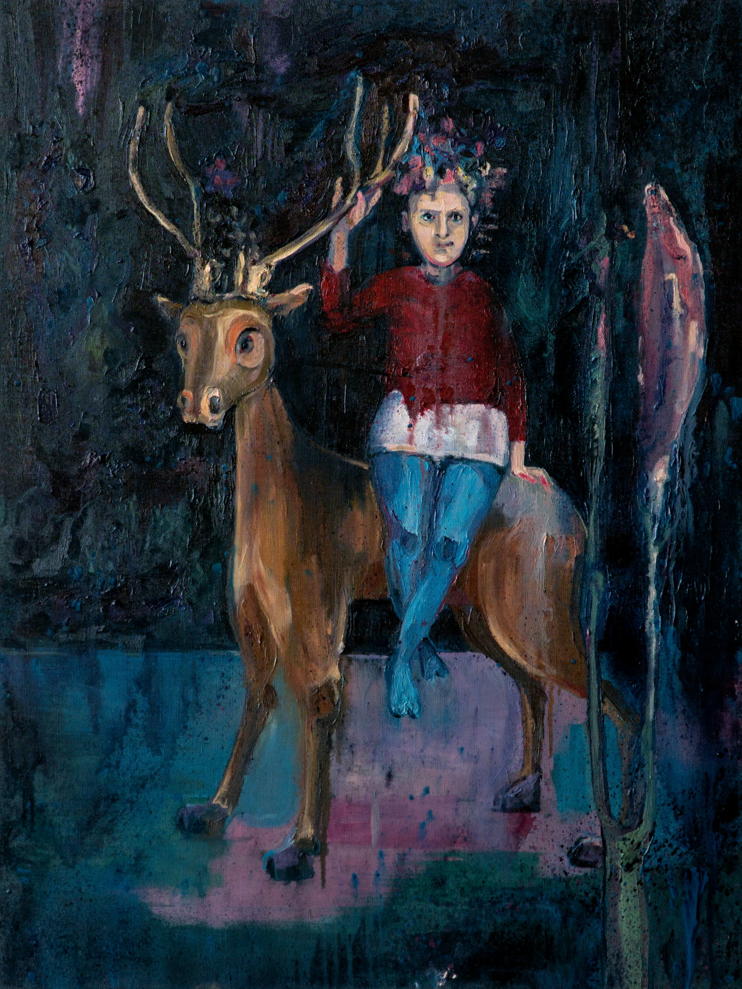 Guest II, 2019. From the Like a Merry-Go-Round in Childhood: Forest Deer series