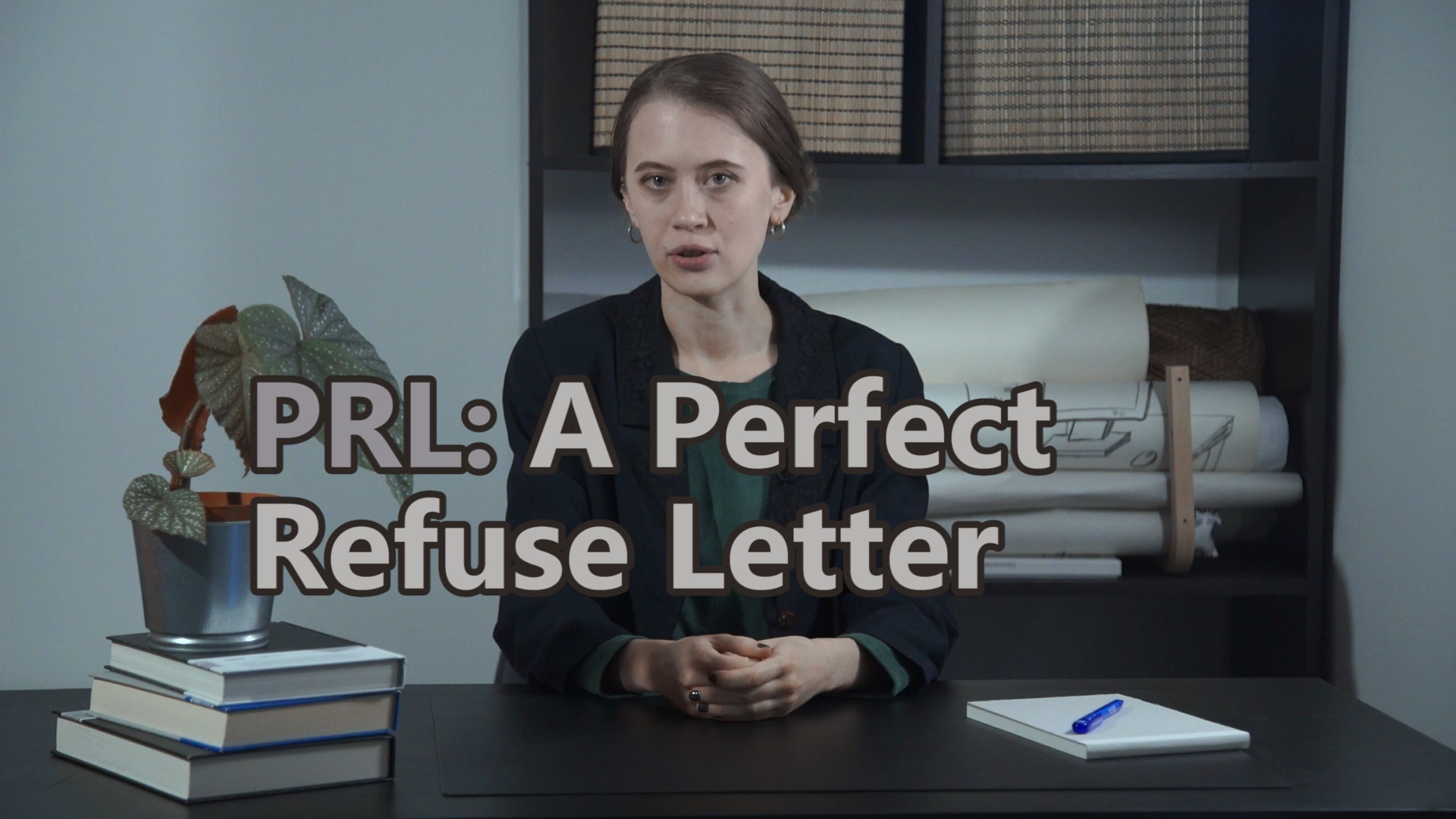 Still from the video PRL-A perfect Refuse letter, 2020
